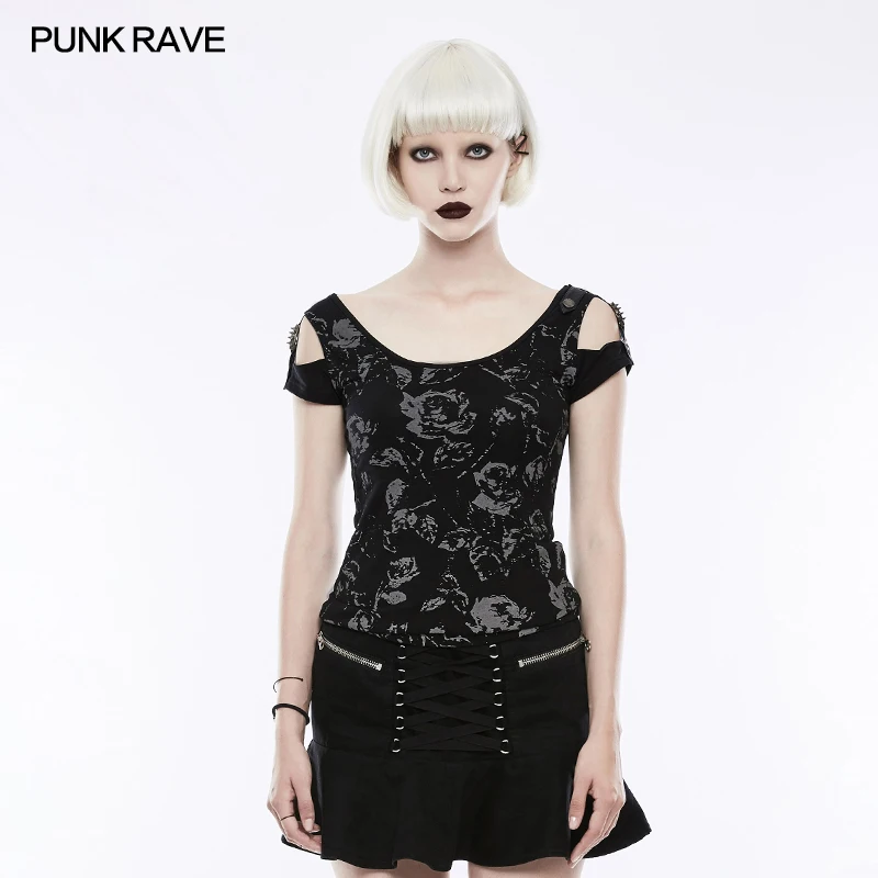 Летняя Сексуальная футболка в стиле Панк Rave с принтом Рождественская Харадзюку