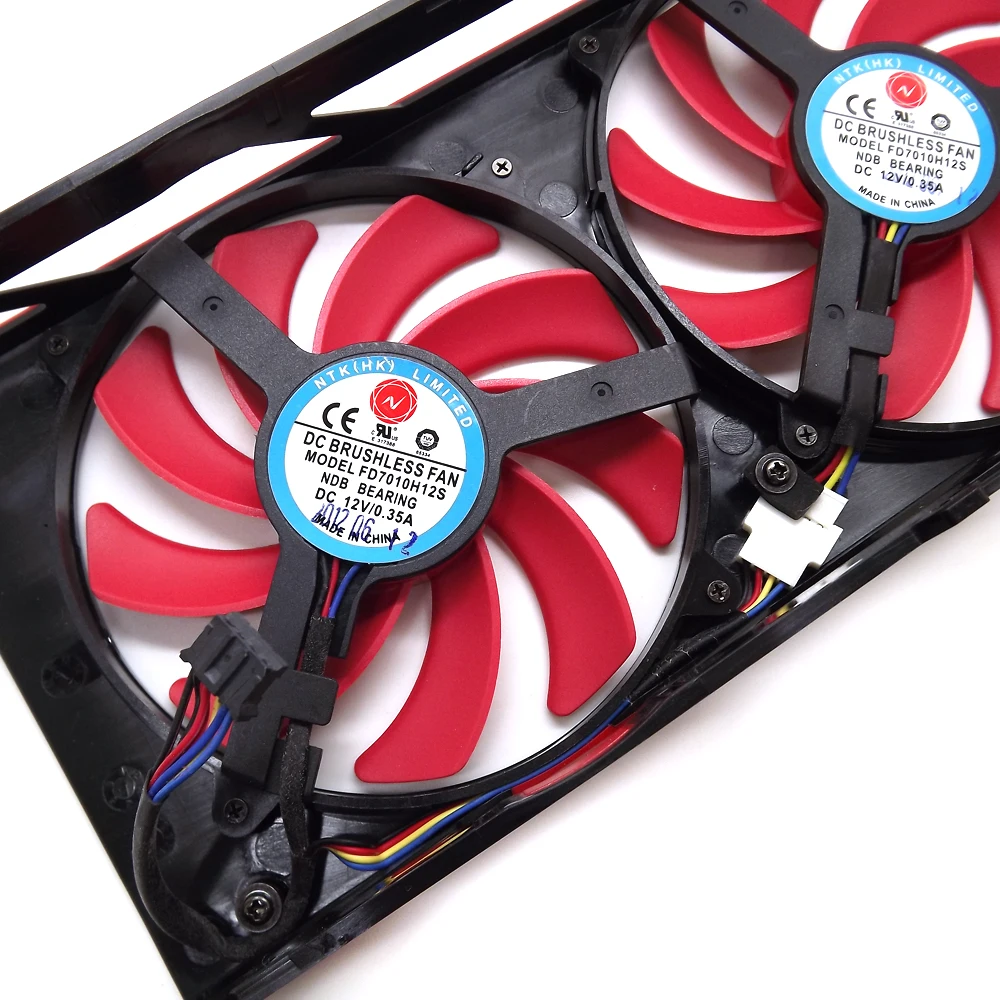 Видеокарта FD7010H12S DC 12V 0.35A для AMD ATI HD 7990 видеокарта вентилятор VGA HD7990 видеокарты 4