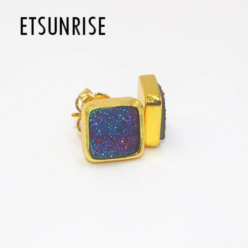 Серьги ETSUNRISE E0009 из натурального золота ручной работы модные ювелирные украшения