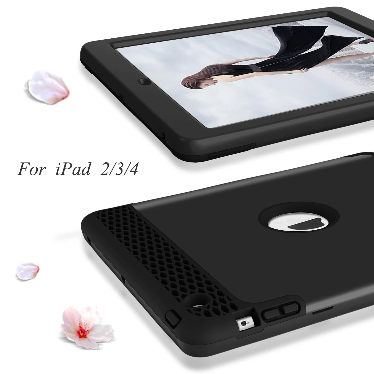 Чехол для iPad 2/3/4 сверхпрочный ударопрочный Прочный Гибридный трехслойный