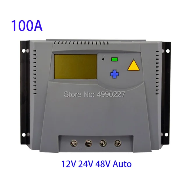 100A PV солнечные регуляторы солнечное зарядное устройство 12 V/24 V/48 V авто PWM LCD
