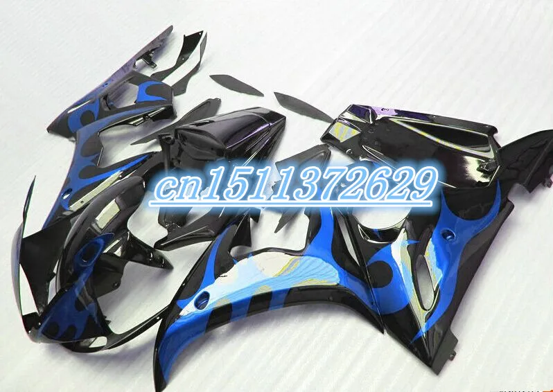 

blue black fairing set fit for YZF R6 2003 2004 2005 fairings kit YZF R6 03 04 05 Free Customize