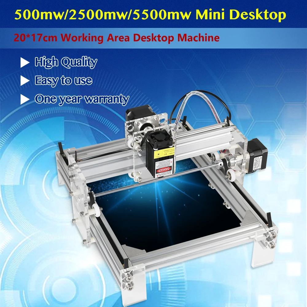 CNC DIY лазерный гравер машина 500 МВт/2500 мвт/5500 МВт 20*17 см рабочая зона мини Настольный станок деревянный маршрутизатор для хобби игрушки