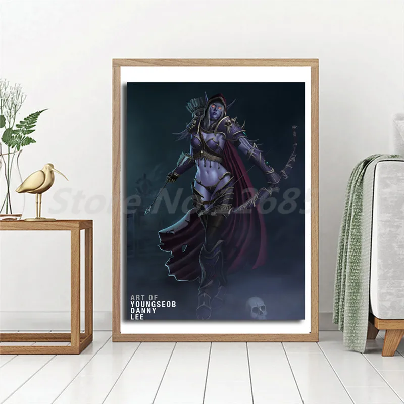 Картина на холсте с изображением World Of Warcrafts настенные картины для офиса гостиной