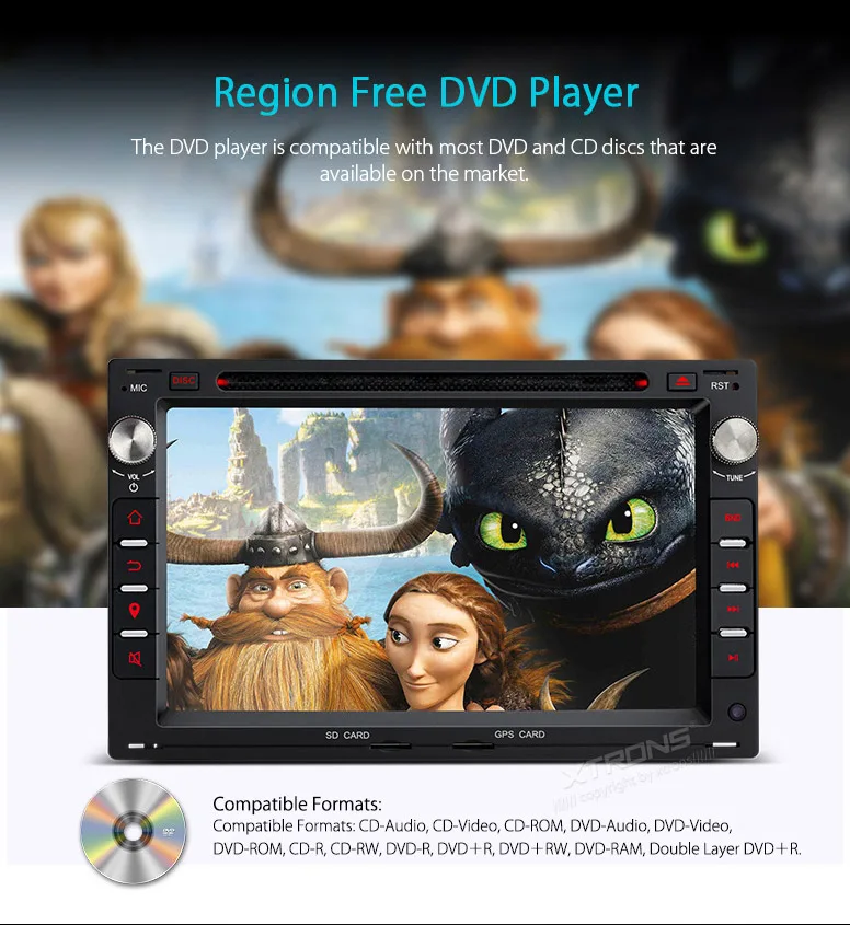 XTRONS 7 ''автомобильный dvd-плеер 2 din радио DAB+ Canbus gps навигация для Volkswage GOLF CITI CHICO LUPO POLO fof PEUGEOT 307 для Skod