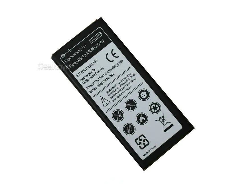 2500 мА/ч EB BG850BBC / BG850BB Замена литий ионная аккумуляторная батарея для Samsung Galaxy Alpha G850