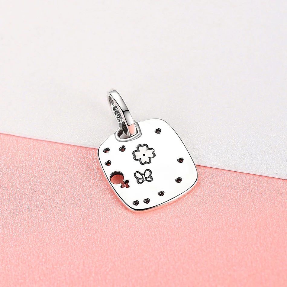 ELESHE вы имеете в Мощность написать свою историю Квадратный Кулон Шарм серебряные