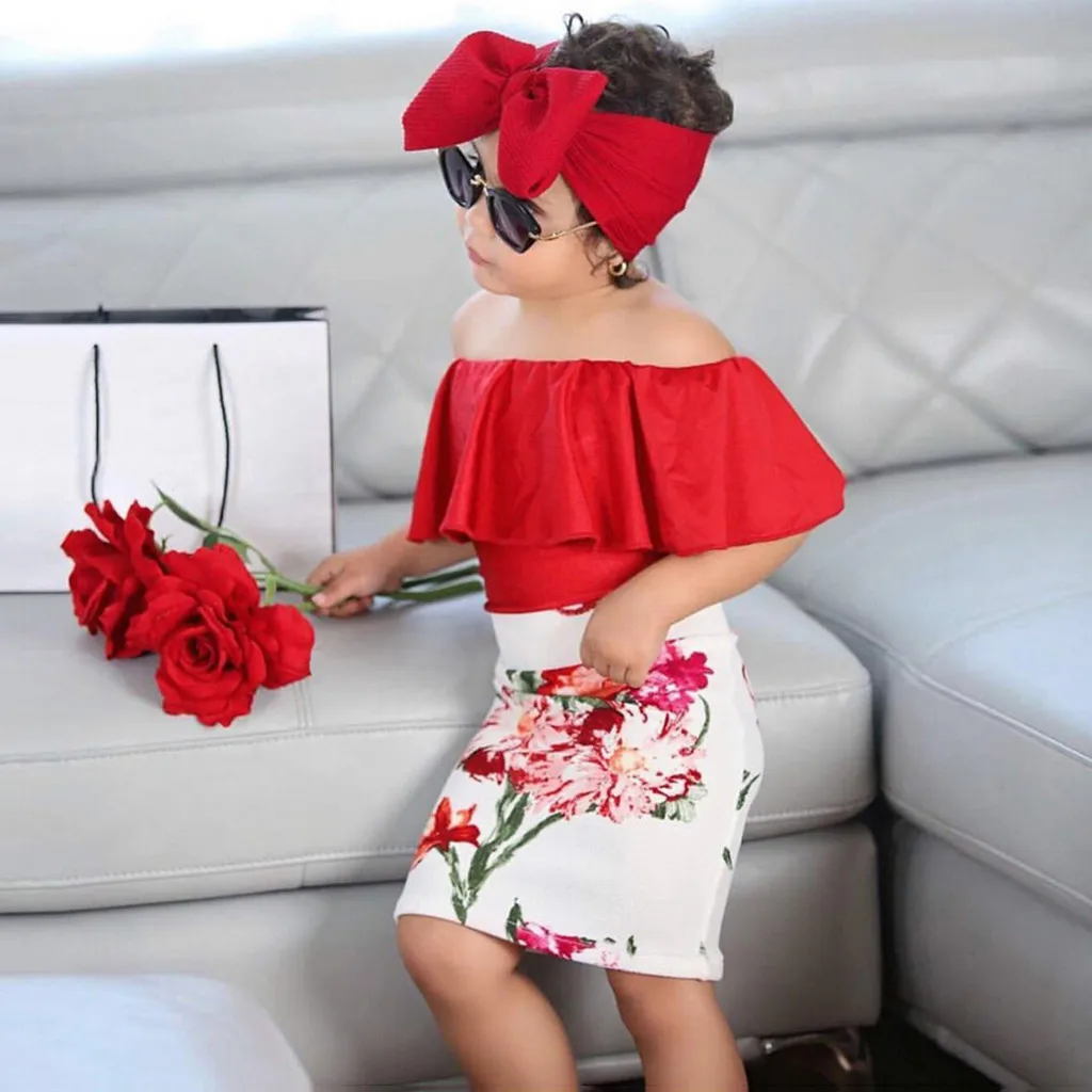 Новинка 2019 летняя футболка для маленьких девочек модная Однотонная с открытыми