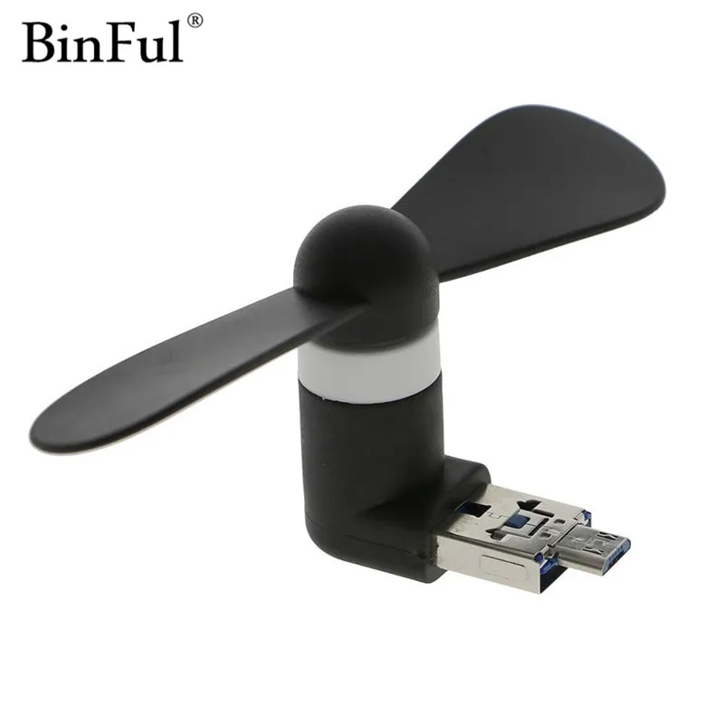 Карманный USB вентилятор BinFul портативный мини с Micro универсальный внешний