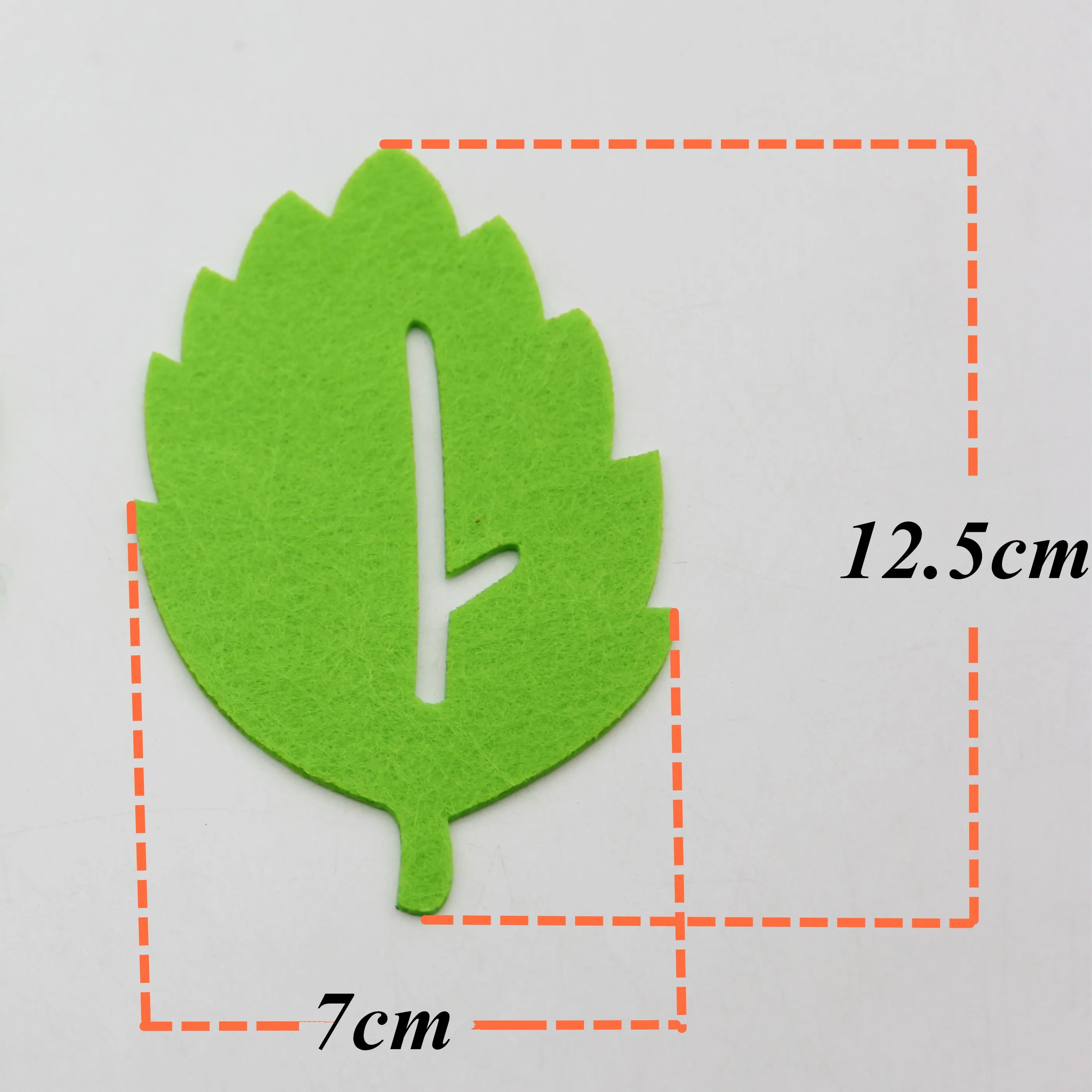 10 шт. фетровая ткань в форме зеленых листьев для отделки карточек|Войлок| |