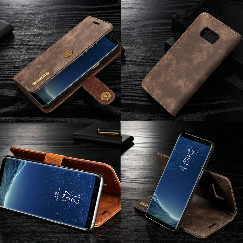 Роскошный кошелек из натуральной кожи, флип-чехол для телефона samsung S7 Edge S8 Plus Note 8 A3 A5 A7 J3 J5 J7 Pro, чехол-подставка