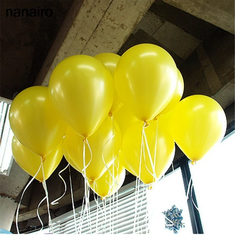 

20pcs 10inch Yellow Latex Balloons Air Balls Inflatable Wedding Party Decoration Birthday Kid Party Float Balloons Classic Toys