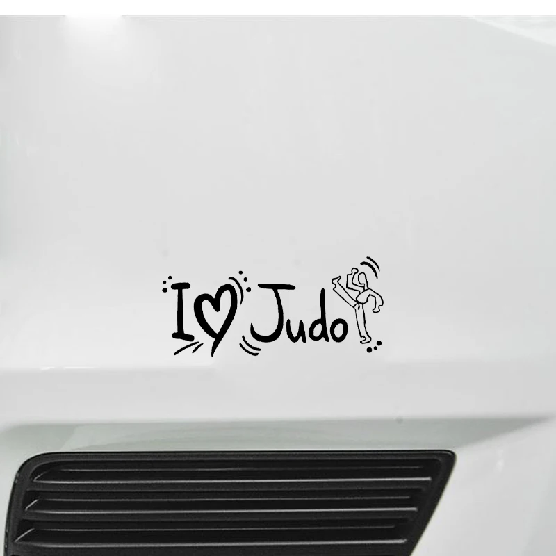 QYPF 17 5*7 9 см I Love Judo Decor автомобильный бампер декоративная наклейка виниловый