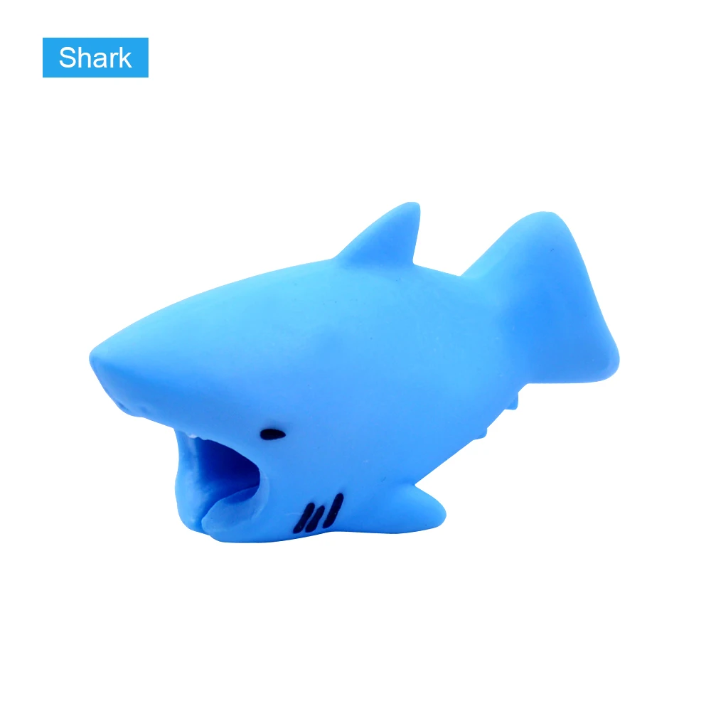 Shark CHIPAL кабель милый укус животных кабель протектор для iphone usb кабель Органайзер chompers зарядное устройство провода держатель для iphone кабель - Цвет: Shark