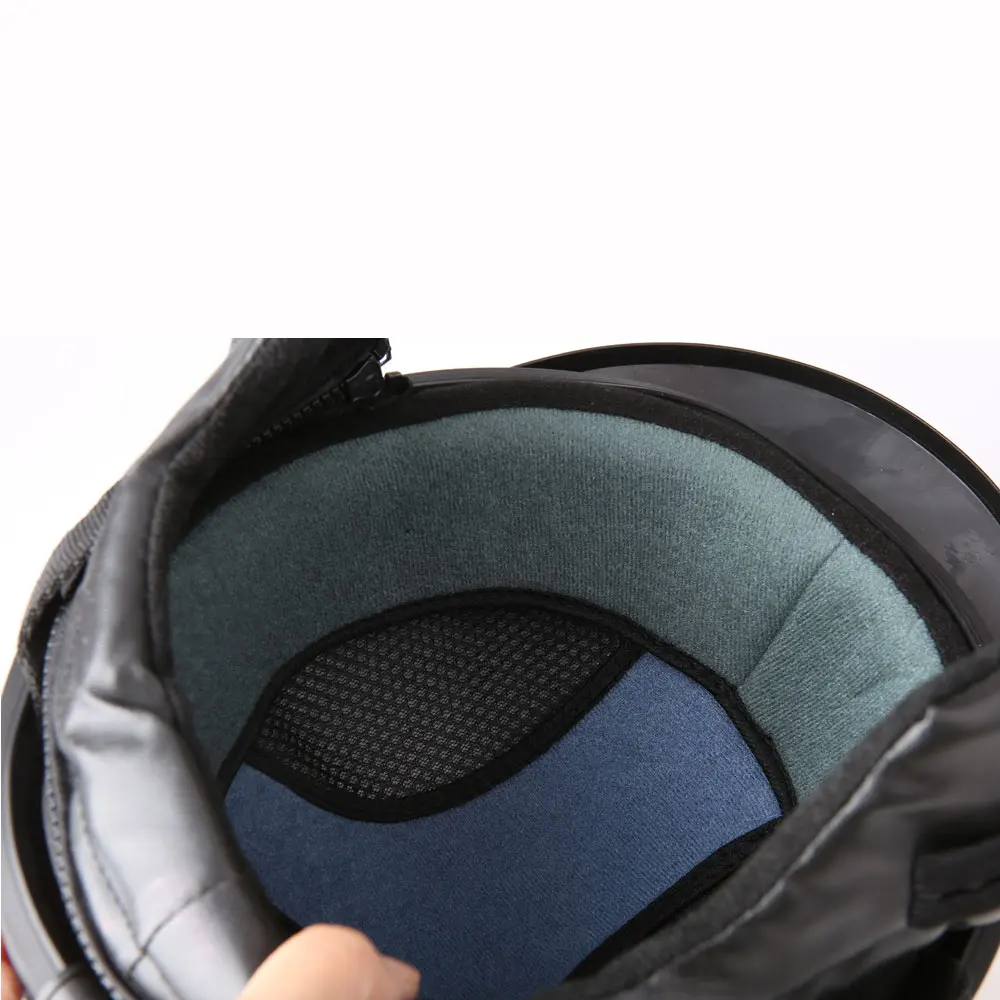 Мотоциклетный скутер с открытым лицом полукожаный шлем козырьком УФ очки Ретро