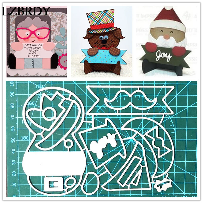 Новинка 2019 г. металлические штампы с изображением Человека Санта Клауса Kscraft для