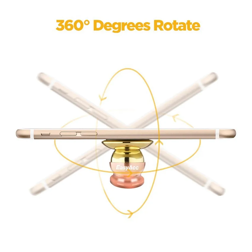 Универсальный магнитный держатель EasyAcc мини автомобильный 360 градусов поддержка