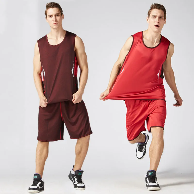 2017 быстросохнущие Реверсивные Мужские баскетбольные майки колледжа набор