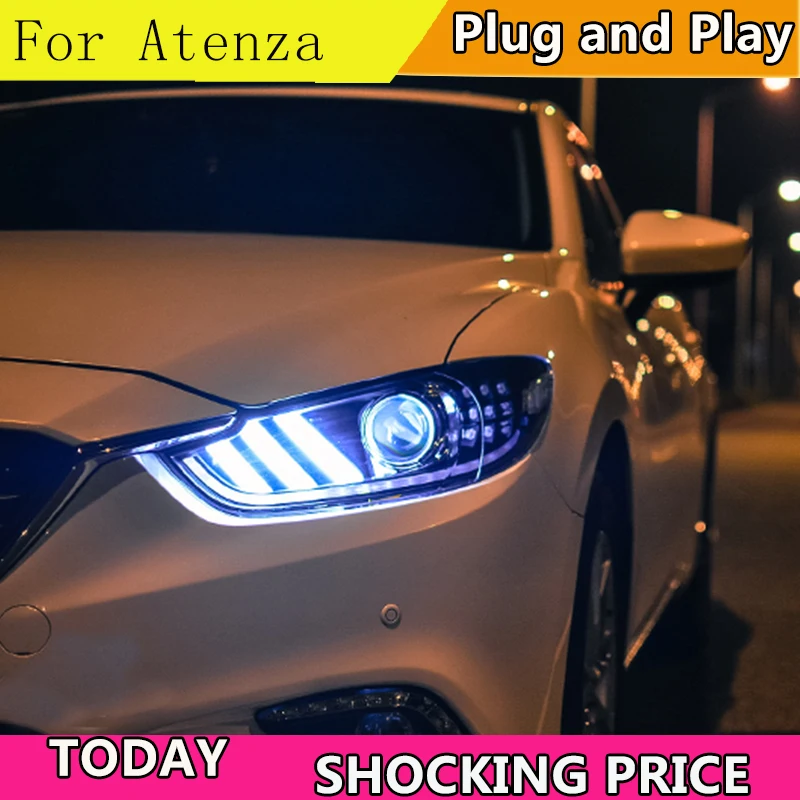 Автомобильный Стайлинг для Mazda 6 фар 2015-2016 Mazda6 Atenza светодиодные фары