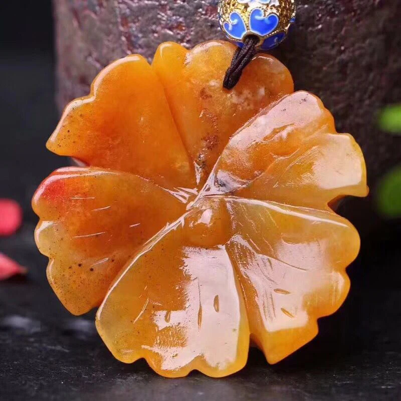 Женские Подвески с натуральным камнем резные бусины ручной работы в виде цветка