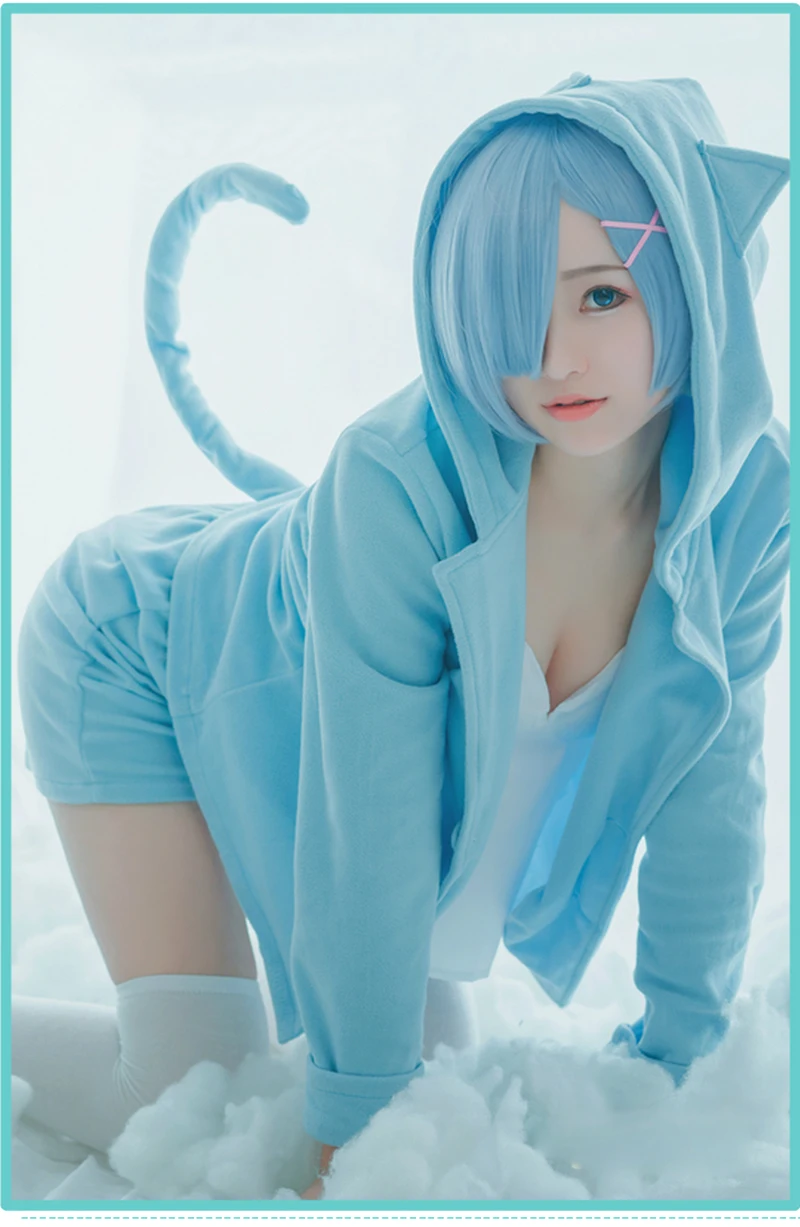 Розовый/синий Rem Ram пижамный комплект Re: жизнь в другом мире от Zero Cos Сексуальная