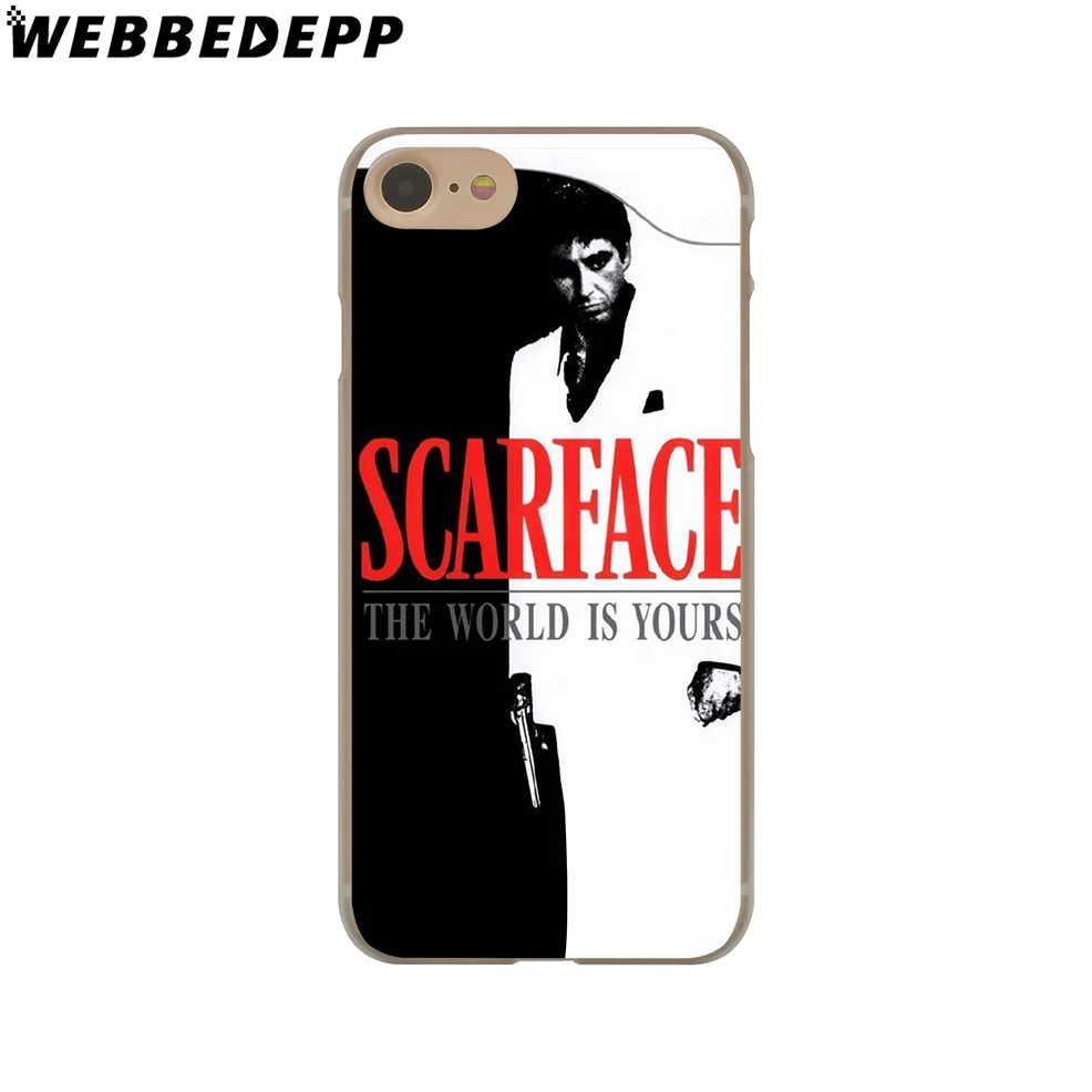 WEBBEDEPP Горячая Scarface Tony Монтана жесткий чехол для телефона для iPhone 4 4S 5C 5 5S SE 6 6S 7 8 Plus X XR XS 11 Pro Max задняя крышка