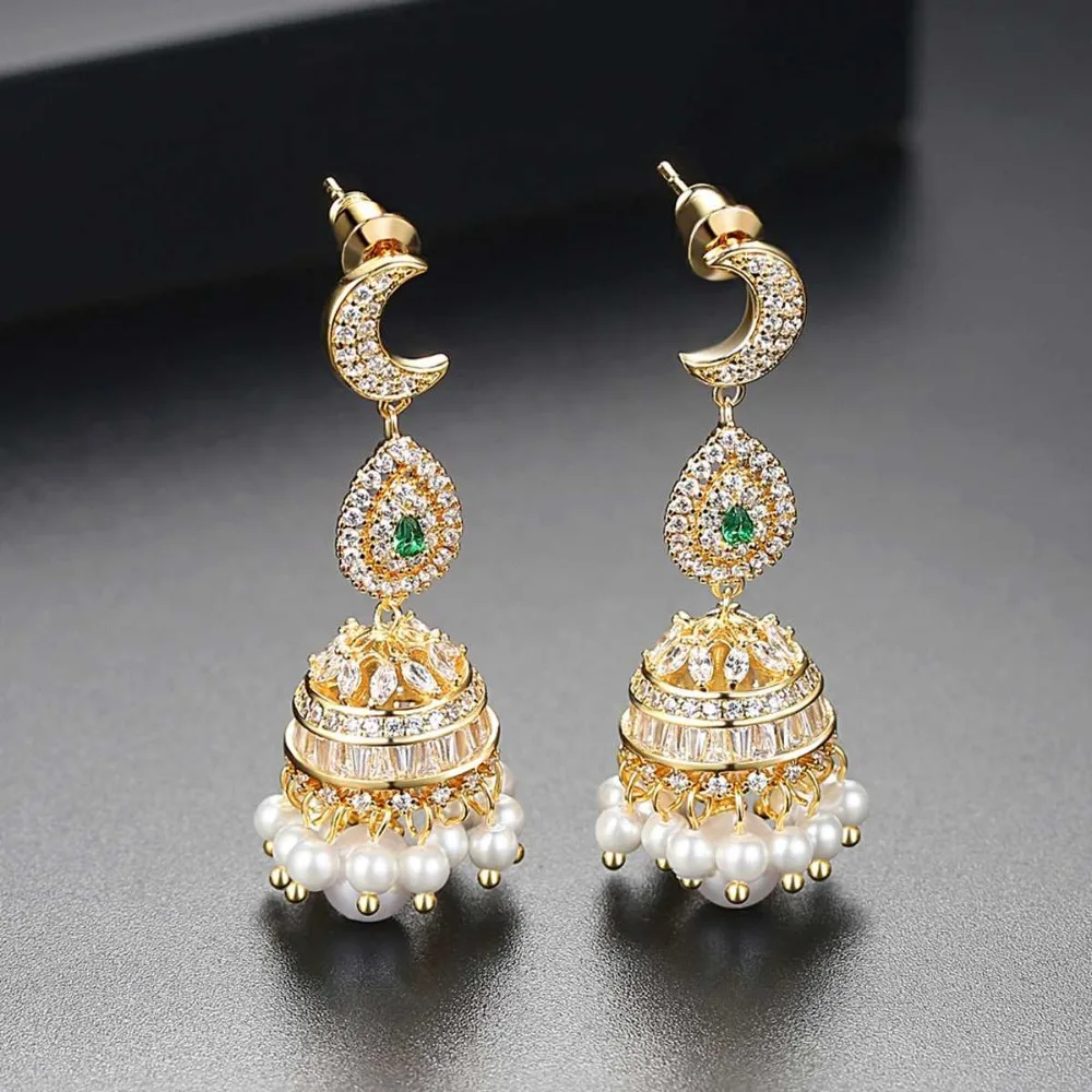 Bohemia Jewelry Charming Simulated Pearl Earrings Vintage Style Female Gold Color Drop Dangle for Bride Wedding Party | Украшения и