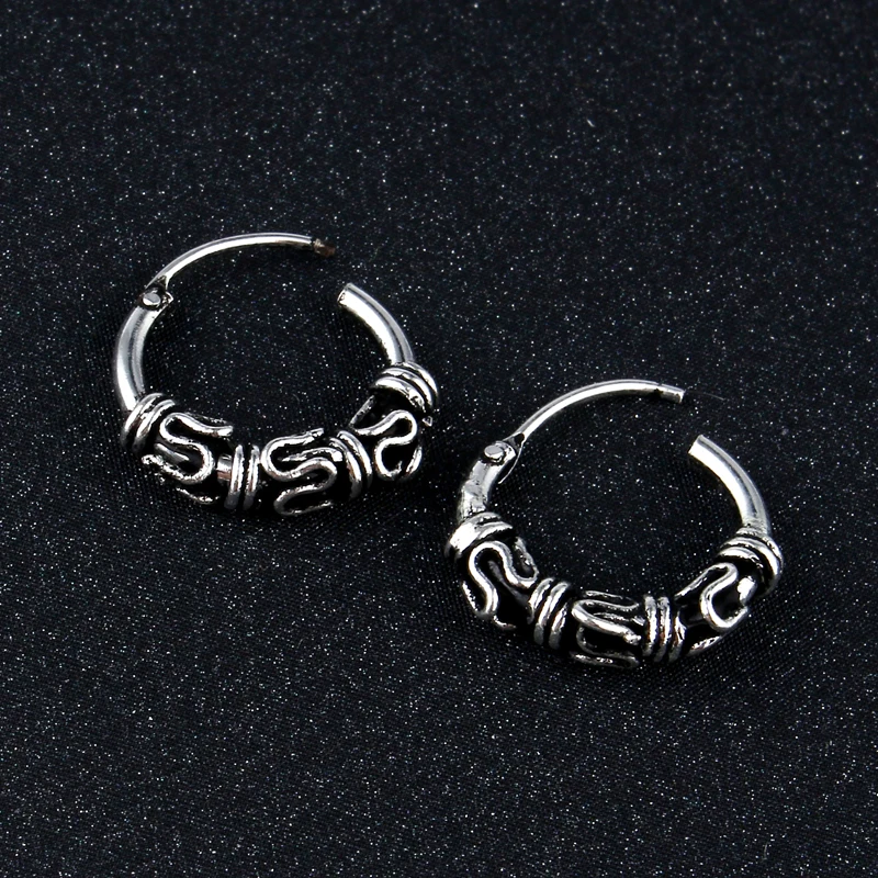 Безразмерные европейские серьги Dayoff женские и мужские круглые хрящи маленькая