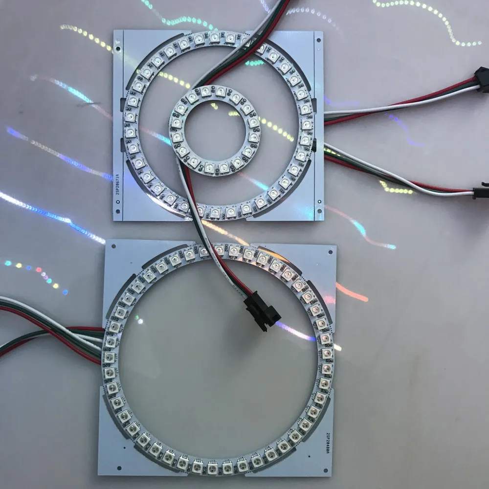 

1pc WS2812B 16/35/45leds pixel Ring Addressable LED modules DC5V SK6812 RGB full color Round LED Circle Free shipping