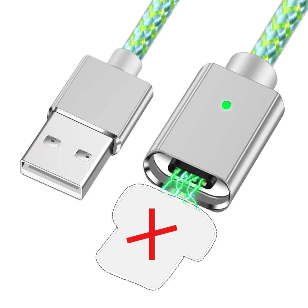 Green Cable NO Plug Олаф зарядное устройство данных Магнитный USB кабель для iPhone Micro USB C type C кабель для мобильного телефона Быстрая зарядка магнит зарядное устройство 1 м USB кабели - Цвет: Green Cable NO Plug