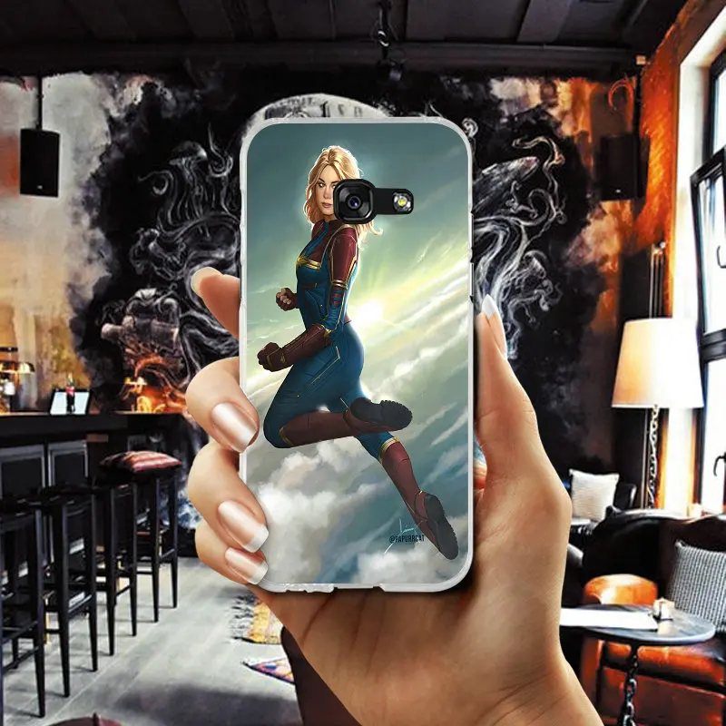 Марвел Капитан Movie 2019 для Samsung Galaxy A3 A5 A7 J1 J2 J3 J4 J5 J6 J7 2016 2017 2018 сумки мягкие