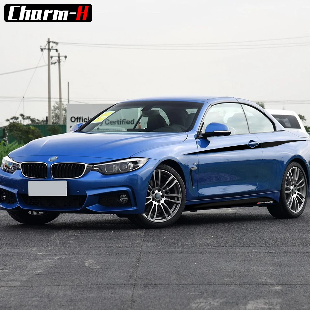 4 шт./компл. для M Performance наклейка на боковую юбку BMW серии F32 Coupe графические