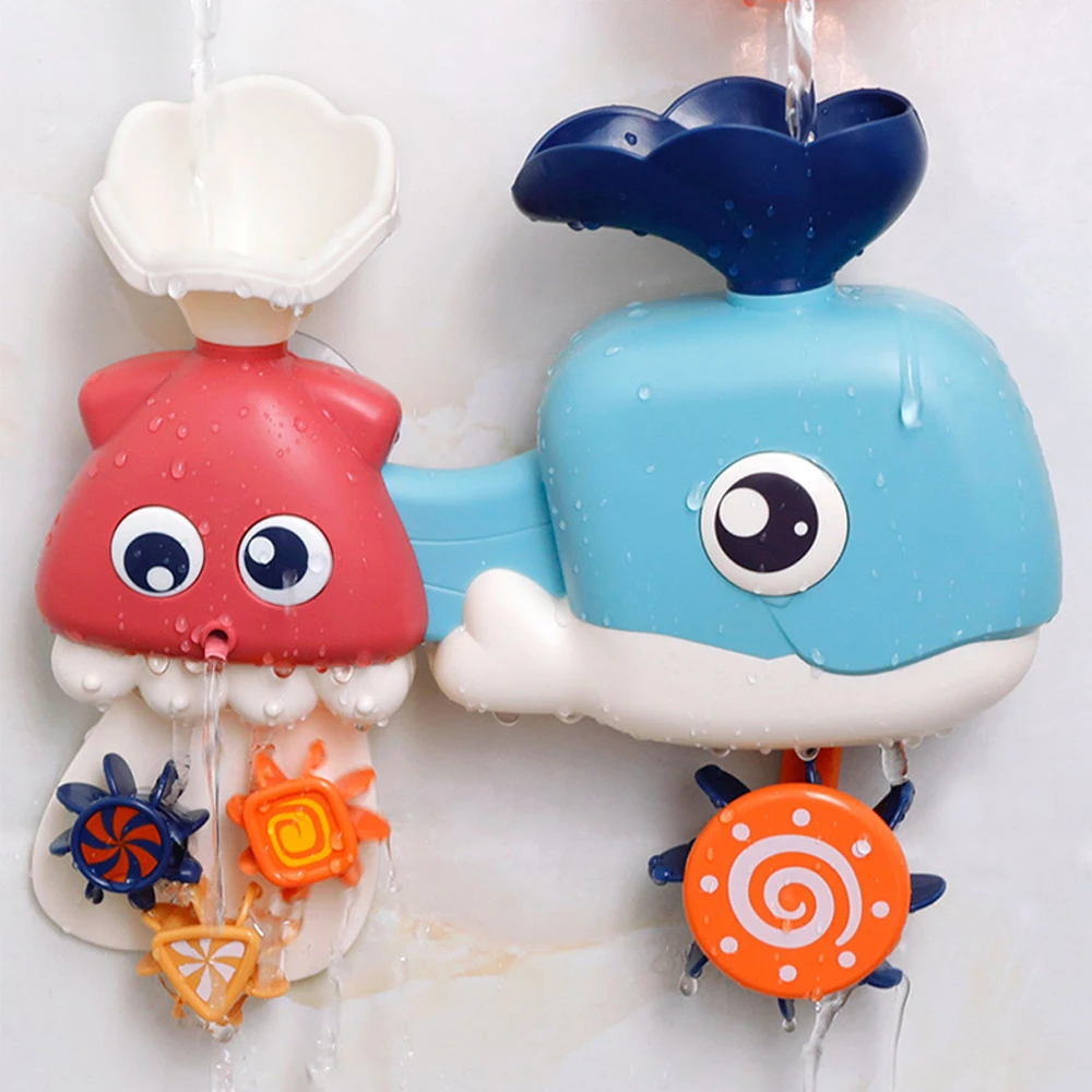 Детские игрушки для душа милые осьминога Кита водяного колеса детский кран