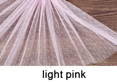 light pink Ширина 150 см маленькая звезда Мягкая ткань точка сетка ткань тюль юбка для DIY штора ручной работы одежда свадебное украшение P095 - Цвет: light pink