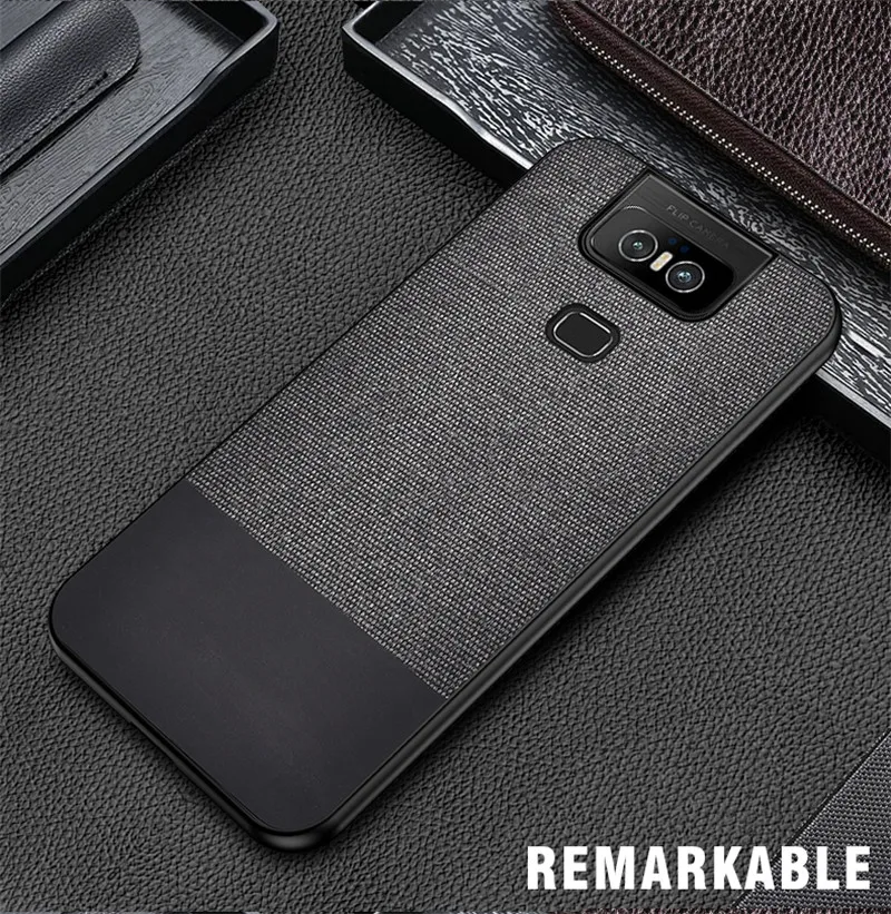 Роскошный тканевый чехол для Asus Zenfone 6, кожаный мягкий чехол из ТПУ, Жесткий Чехол из поликарбоната для Asus Zenfone 6 ZS630KL, чехол Funda