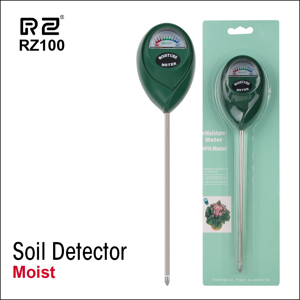 

RZ Mini Soil Moisture Tester Humidity Measuring Soil Moisture Meter Monitor Hygrometer Gardening Plant Farming Moisture Tester