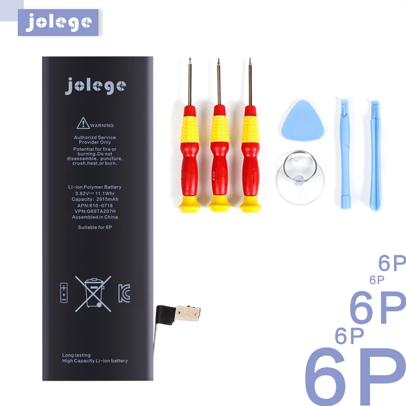 Jolege 20 шт. для iPhone 6 plus Батарея плюс P реального Ёмкость 2915 мАч Замена Батареи Apple