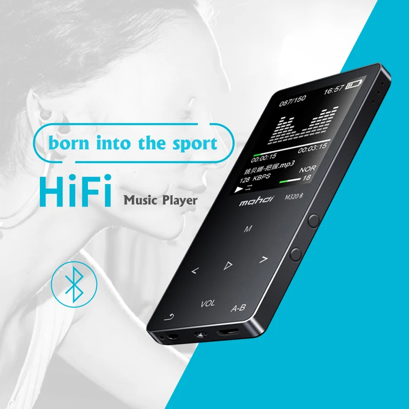 Mahdi M320 bluetooth MP3 плеер 8 Гб 1 "сенсорный экран металлический HIFI без потерь аудио
