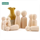 Bopoobo детские игрушки Peg кукла 55 мм 20 шт Peg Кукла человек обучающий деревянный Монтессори игрушки деревянная СЕМЬЯ DIY обучающие игрушки блоки