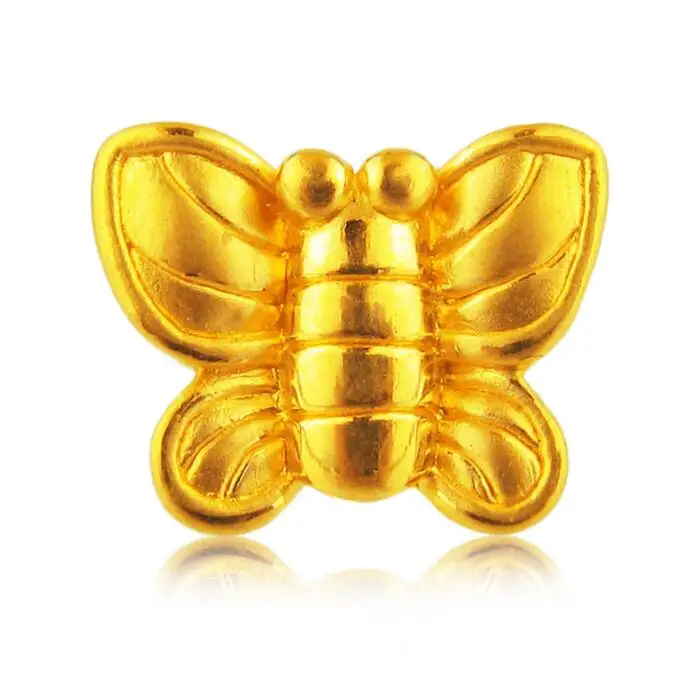 Женское кольцо с бабочкой Lucky Bless 24 k желтое золото 3D|butterfly ring|yellow goldring ring |