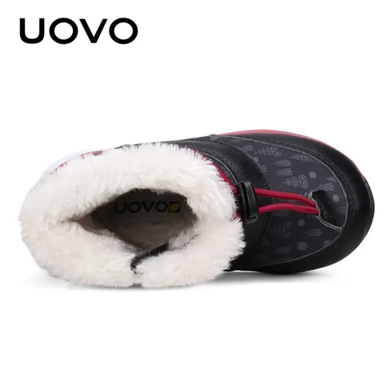 Брендовые зимние ботинки Uovo для мальчиков теплые до середины икры