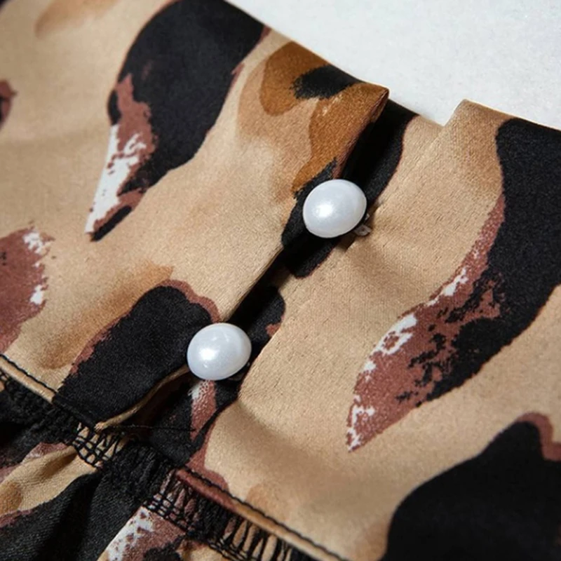 Сексуальная OL Женская Офисная футболка новые женские топы с леопардовым принтом