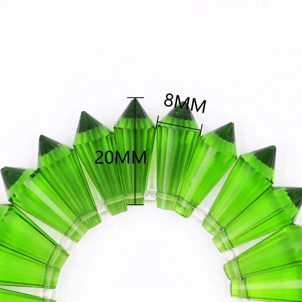 ZHUBI Glass Long Drop Beads 8x20mm Fashion for Jewelry DIY Crystal Sharp Making Materials to Make Necklaces | Украшения и