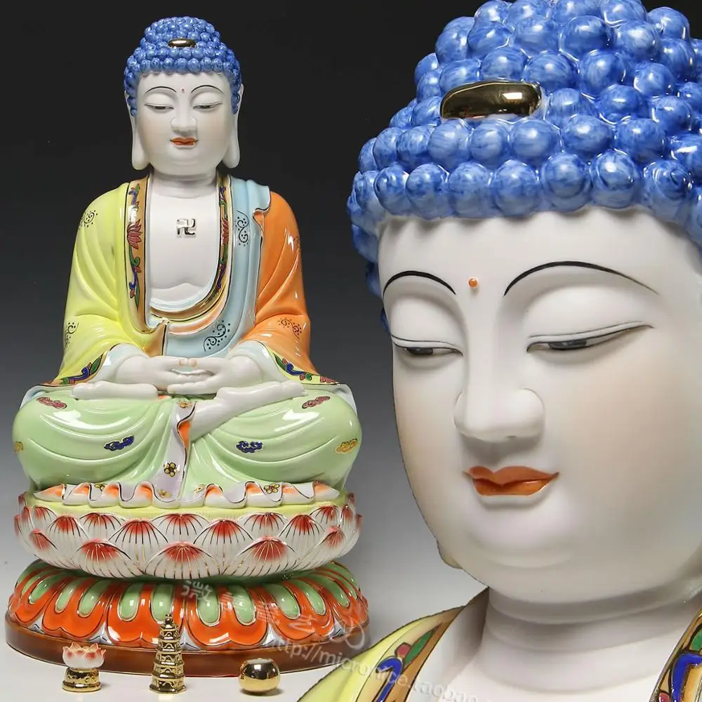 16 дюймовый подглянцевый Sam Kegon Будда планшетория Samantabhadra шакя Муни керамические