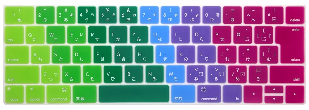 Радуга с японской раскладкой Силиконовая накладка для клавиатуры кожа нового