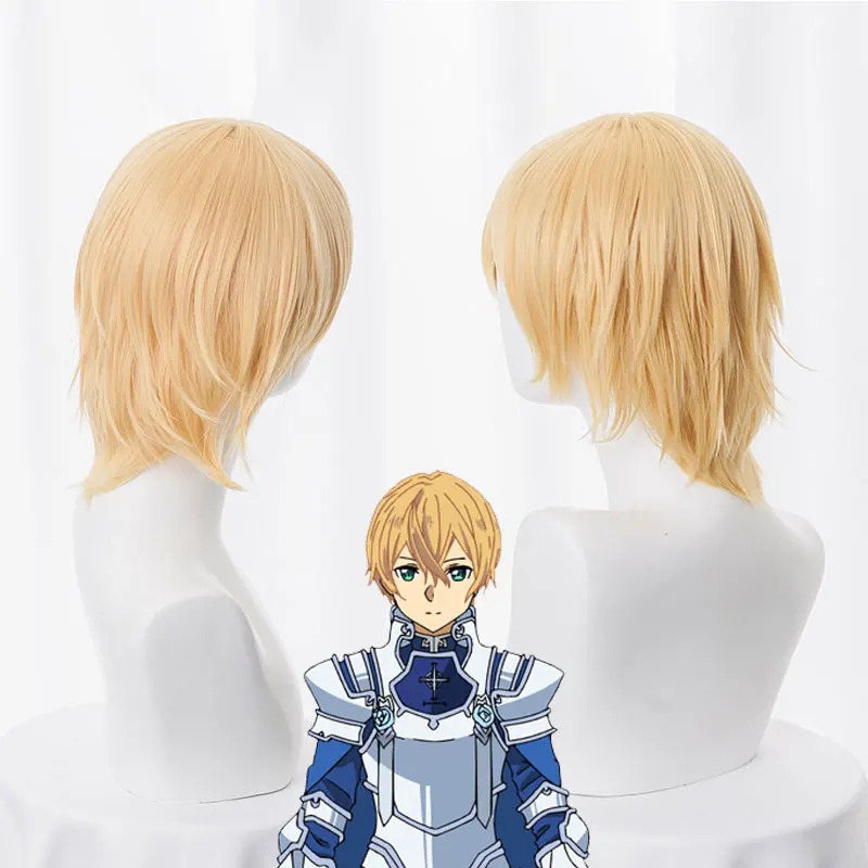 Парик для косплея из аниме Sword Art Online Alicization SAO Eugeo короткие пушистые парики +