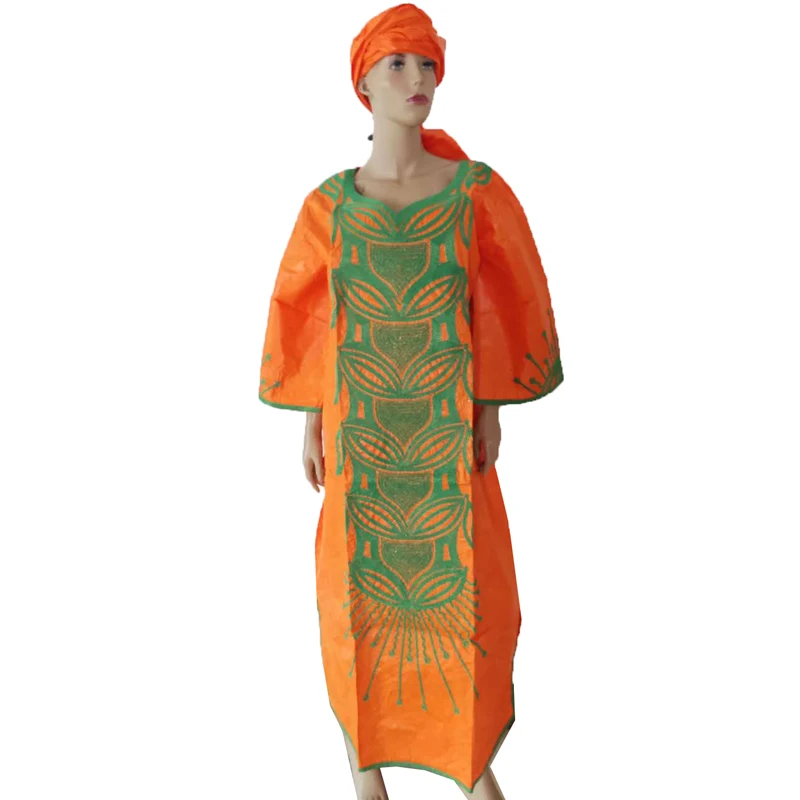 MD Новые африканские платья для женщин bazin dashiki африканские женские платья с вышивкой Женская африканская одежда платье и повязки на голову