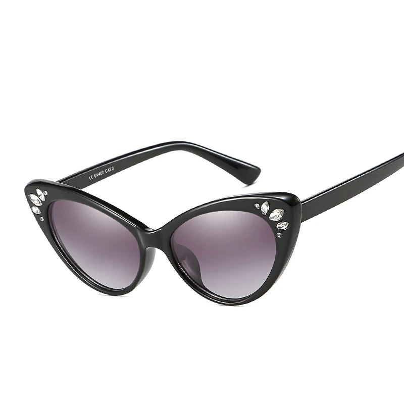 2019 Винтажные Солнцезащитные очки в стиле ретро с кристаллами и бриллиантами