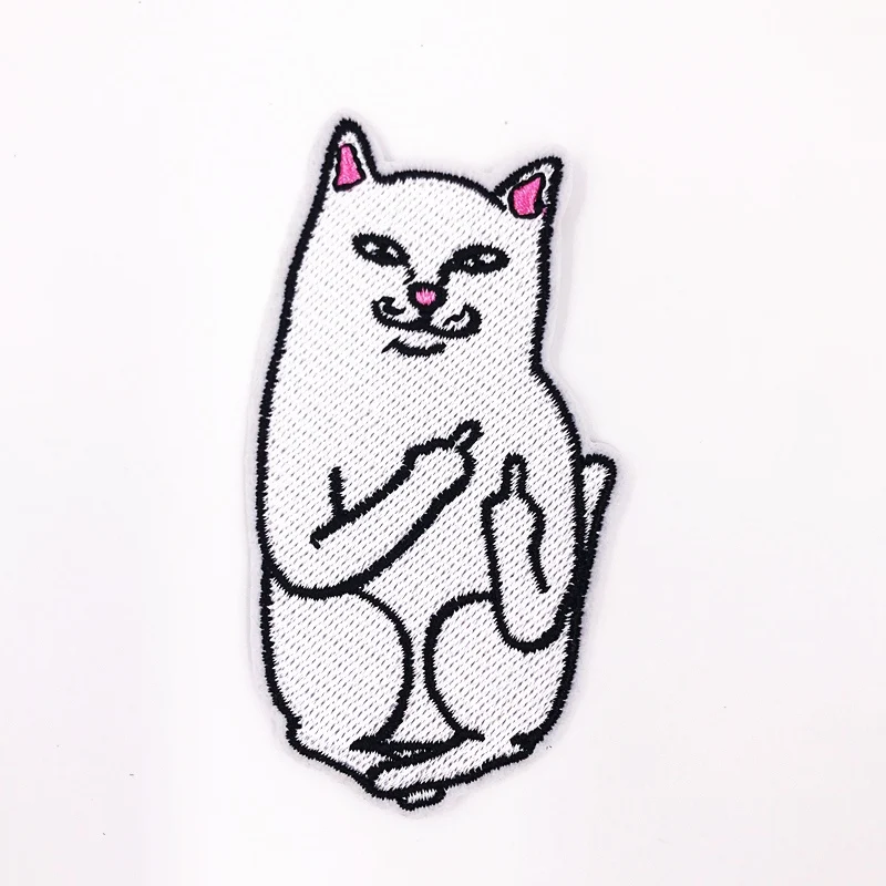 Горячая 1 шт. Кот (Размер: 5 3x9 8 см) значки вышитая аппликация швейная нашивка
