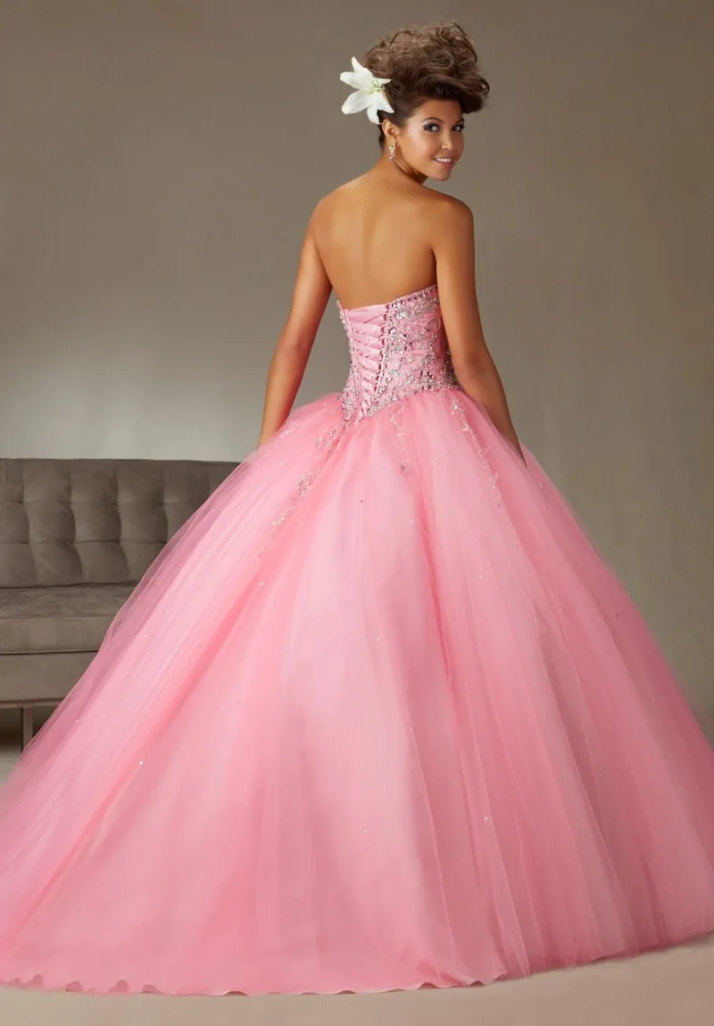 Принцесса бальное платье quinceanera платья для sweet 16 лет бисером милая дешевые gownsvestidos